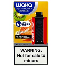 Электронная сигарета одноразовая WAKA soPro PA10000 затяжек Orange Kiwi