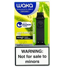 Электронная сигарета одноразовая WAKA soPro PA10000 затяжек Mint Apple Tea